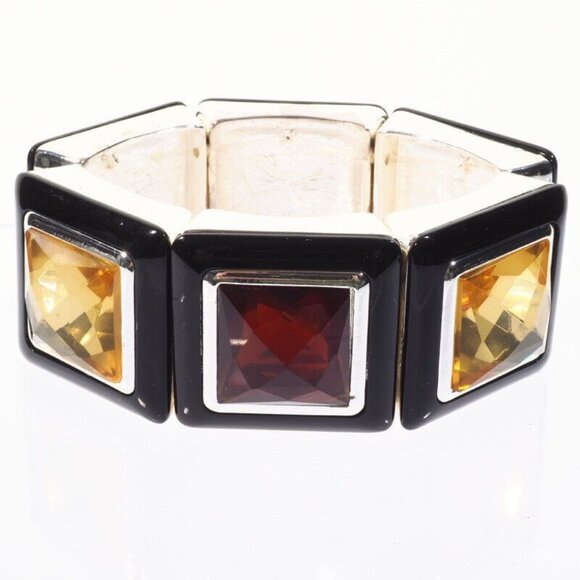 Unique Geometric Necklace & Bracelet Set With Amber & Citrine Lookalikes Fashion - Picture 10 of 11